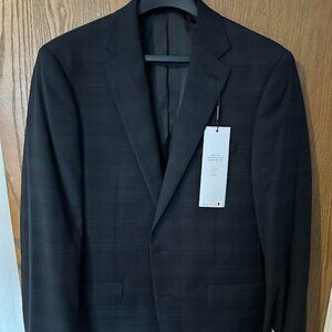 Calvin Klein Slim Fit Suit Jacket 42L Black/Blue